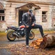 Kožená moto bunda W-TEC Mungelli EVO - vintage čierno-hnedá