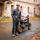 Kožená moto bunda W-TEC Mungelli EVO - vintage čierno-hnedá
