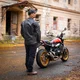 Kožená moto bunda W-TEC Mungelli EVO - vintage čierno-hnedá