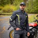 Letná pánska moto bunda W-TEC Mirelio - čierna-fluo