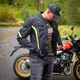 Letná pánska moto bunda W-TEC Mirelio - čierna-fluo