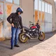 Pánske moto jeansy BOS Micas - Acid Blue