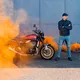 Pánske moto jeansy BOS Mazda - blue