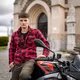 Flanelová košela W-TEC Black Heart Reginald s aramidom - šedo-čierna