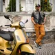Moto jeansy W-TEC Wallbridge Caramel - karamelová