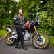 Dámska letná moto bunda W-TEC Jelsa - šedá-fluo