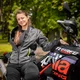 Dámska letná moto bunda W-TEC Jelsa - šedá-fluo