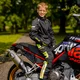 Detská rastúca moto bunda W-TEC Pinapoco - čierna-fluo