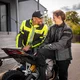 Dámska moto bunda W-TEC Barbata - čierno-šedo-ružová