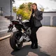 Dámska moto bunda W-TEC Barbata - čierno-šedo-ružová