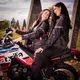 Dámska moto bunda W-TEC Durmana - čierno-ružová