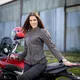Dámská kožená moto bunda W-TEC Kaika