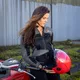 Dámska moto bunda BOS Sunshine - Gray