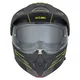 Výklopná moto prilba 3v1 W-TEC Neovu Graphic - čierno-červená