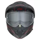 Výklopná moto prilba 3v1 W-TEC Neovu Graphic - čierno-červená