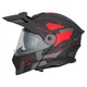Výklopná moto prilba 3v1 W-TEC Neovu Graphic - čierno-červená