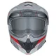 Výklopná moto prilba 3v1 W-TEC Neovu Graphic - čierno-červená
