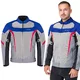 Letná pánska moto bunda W-TEC Mirelio - čierno-šedá - šedo-modro-červená