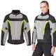 Letná dámska moto bunda W-TEC Mirelia - čierno-šedo-ružová - čierno-šedo-fluo