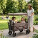 Skladací transportný vozík inSPORTline StrollKidz s možnosťou prepravy detí
