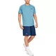 Pánske tričko Under Armour Tech SS Tee 2.0 - Steel Light Heather/Black