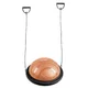 Balančná podložka inSPORTline Dome Edge s gumovými expandermi - čierna-mocha mousse - čierna-mocha mousse