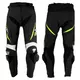 Pánske kožené moto nohavice W-TEC Vector - čierna-fluo - čierna-fluo