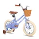 Detský bicykel Joystar Retro 14" s košíkom • 92-120 cm - fialová