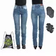 Dámske moto jeansy W-TEC Panimali - modrá - modrá