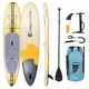 Paddleboard s príslušenstvom inSPORTline WaveTrip 11'6" G3 - korálová - žltá