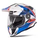 Moto prilba W-TEC Valso Graphic - bielo-červeno-modrá