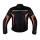 Pánska moto bunda BOS Laganas - Full Black - Black/Orange