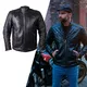 Kožená moto bunda W-TEC Elcabron - čierna - čierna