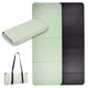 Skladacia podložka na cvičenie inSPORTline Misette 180x61x0,8 cm - bamboo beige-hnedá - matcha zeleno-čierna