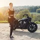 Dámske moto legíny W-TEC Noposum s aramidom - čierna