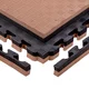 Puzzle tatami podložka inSPORTline Malmeida 100x100x4 cm - šedo-čierna, steblový vzor - mocha mousse-čierna, vzor 5 prúžkov