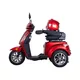 Elektrický trojkolesový vozík inSPORTline Zorica Deluxe s elektromagnetickou brzdou - vínová
