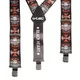 Traky W-TEC Black Heart Suspenders - Cross Skull