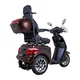 Elektrický trojkolesový vozík inSPORTline Zorica Deluxe s elektromagnetickou brzdou - vínová