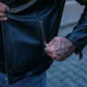 Kožená moto bunda W-TEC Elcabron - čierna