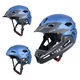Junior downhill prilba W-TEC Estreito - Magic Matt Black - Matt Blue
