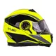 Výklopná prilba W-TEC Banelmeda - 2.akosť - šedo-čierno-fluo žltá