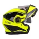 Výklopná prilba W-TEC Banelmeda - 2.akosť - šedo-čierno-fluo žltá