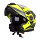 Výklopná prilba W-TEC Banelmeda - 2.akosť - šedo-čierno-fluo žltá