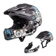 Detská downhill prilba W-TEC Delgada - Freestyle Blue - Black Heart Mechanic