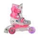 Detské kolieskové korčule WORKER TriGo Skate LED - so sv. kolieskami - ružová - ružová