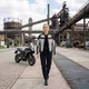 Letná dámska moto bunda W-TEC Mirelia - čierno-šedo-ružová