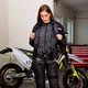 Dámska moto bunda W-TEC Progair Lady - 2. akosť - čierno-ružová