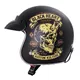 Moto prilba W-TEC Black Heart Kustom - Skull, čierna lesk