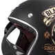 Moto prilba W-TEC Black Heart Kustom - Skull, čierna lesk
